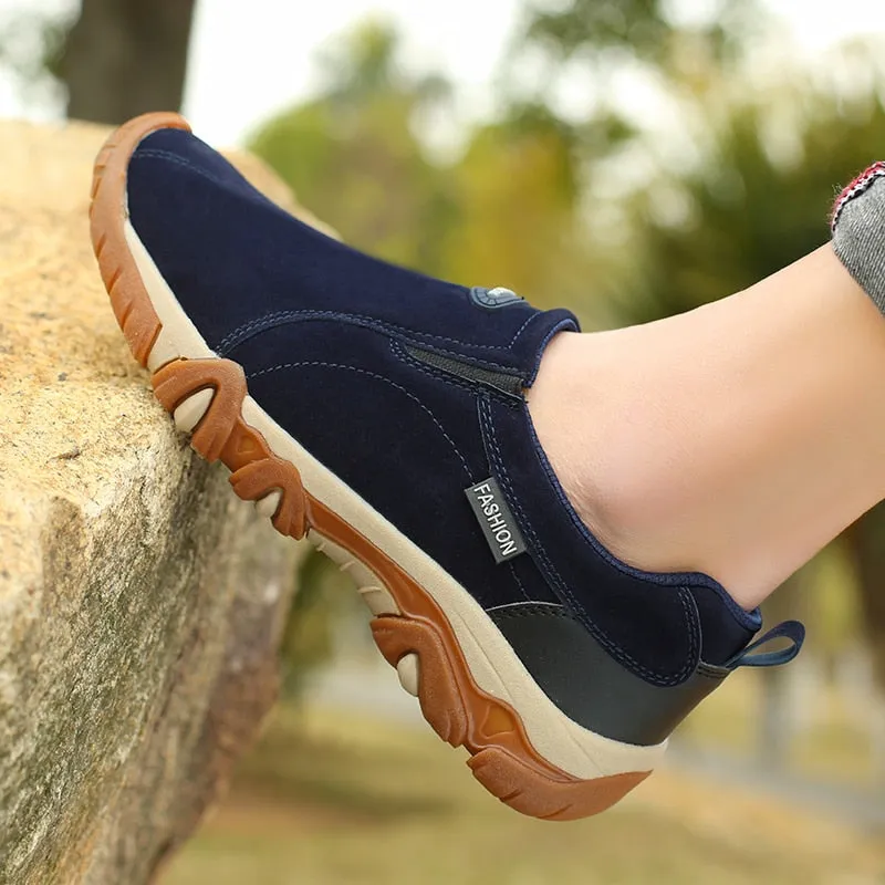 2021 High Quality Brand Men Shoes Leather Loafers Shoes Breathable Spring Autumn Casual Shoes Outdoor Non Slip Men Sneakers