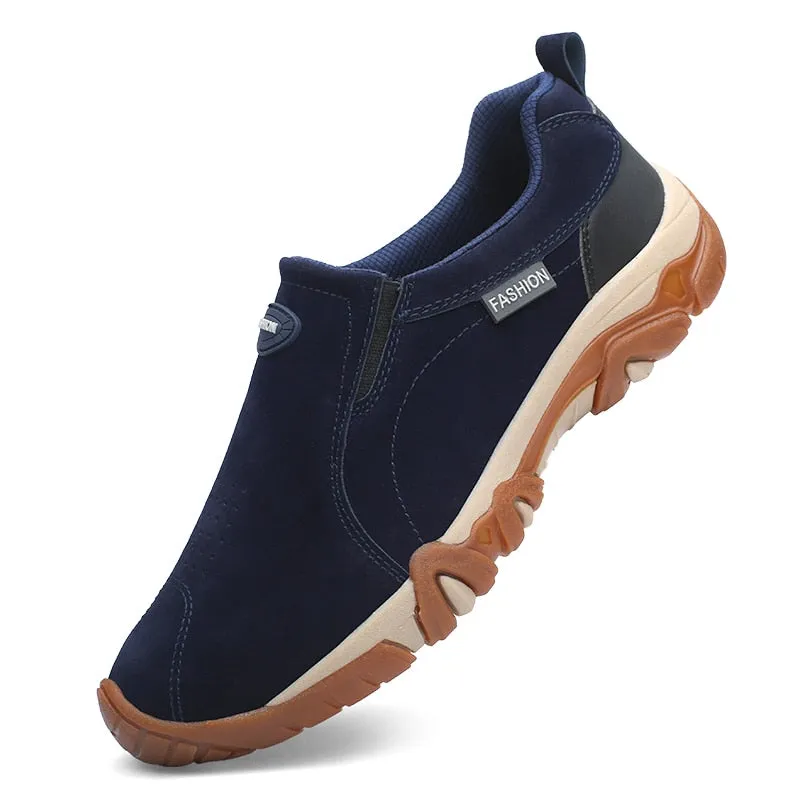 2021 High Quality Brand Men Shoes Leather Loafers Shoes Breathable Spring Autumn Casual Shoes Outdoor Non Slip Men Sneakers