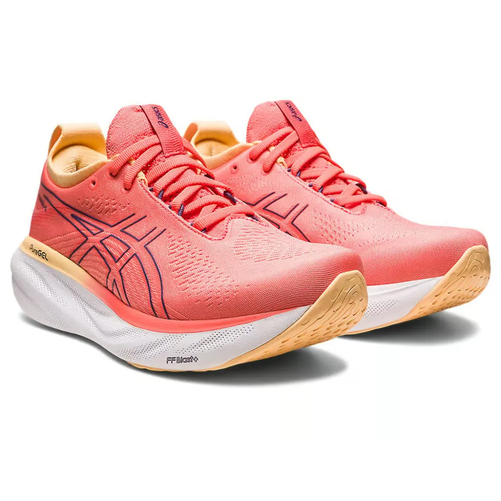 ASICS Women's Gel-Nimbus 25 Running Shoe (Papaya/Dusty Purple)