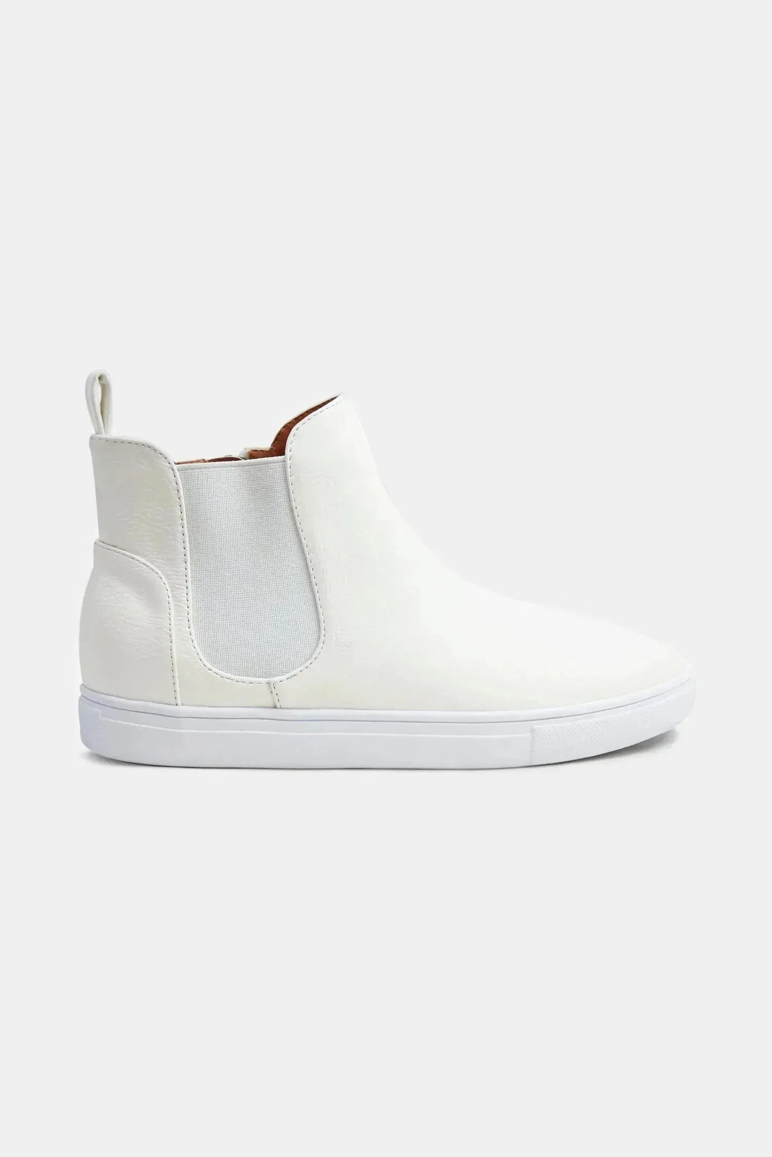 Beast Fashion Faux Suede Elastic Side Panel Sneakers