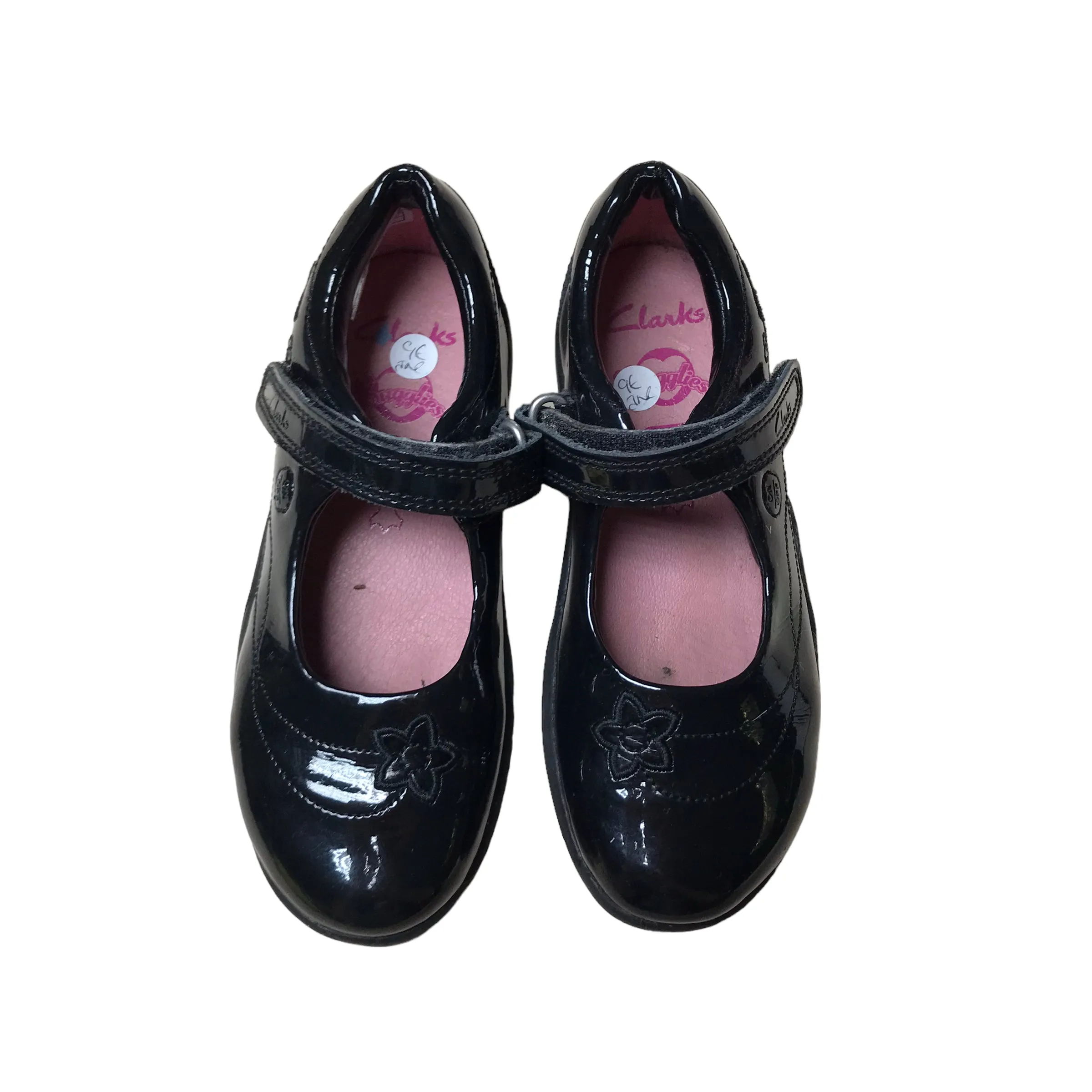 Clarks Black Leather School Shoes Shoe Size 9E junior