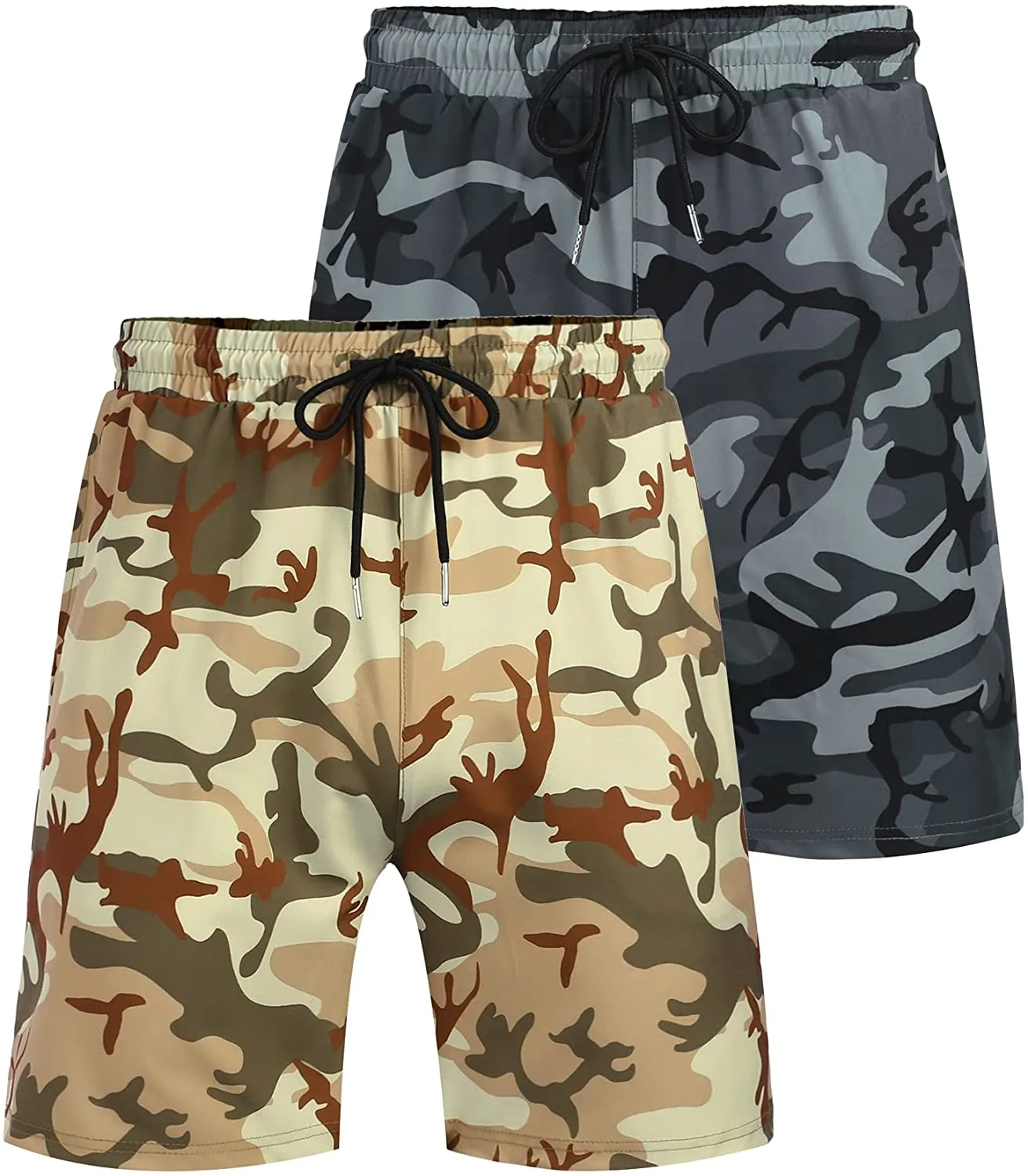 COOFANDY Men's 2 Pack Gym Workout Shorts Quick Dry Bodybuilding Weightlifting Pants Training Running Jogger with Pockets