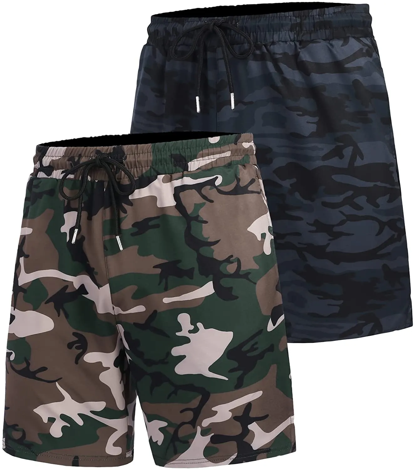 COOFANDY Men's 2 Pack Gym Workout Shorts Quick Dry Bodybuilding Weightlifting Pants Training Running Jogger with Pockets
