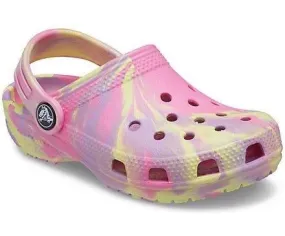 Crocs Kids Classic Marbled Clog - Pink Lemonade