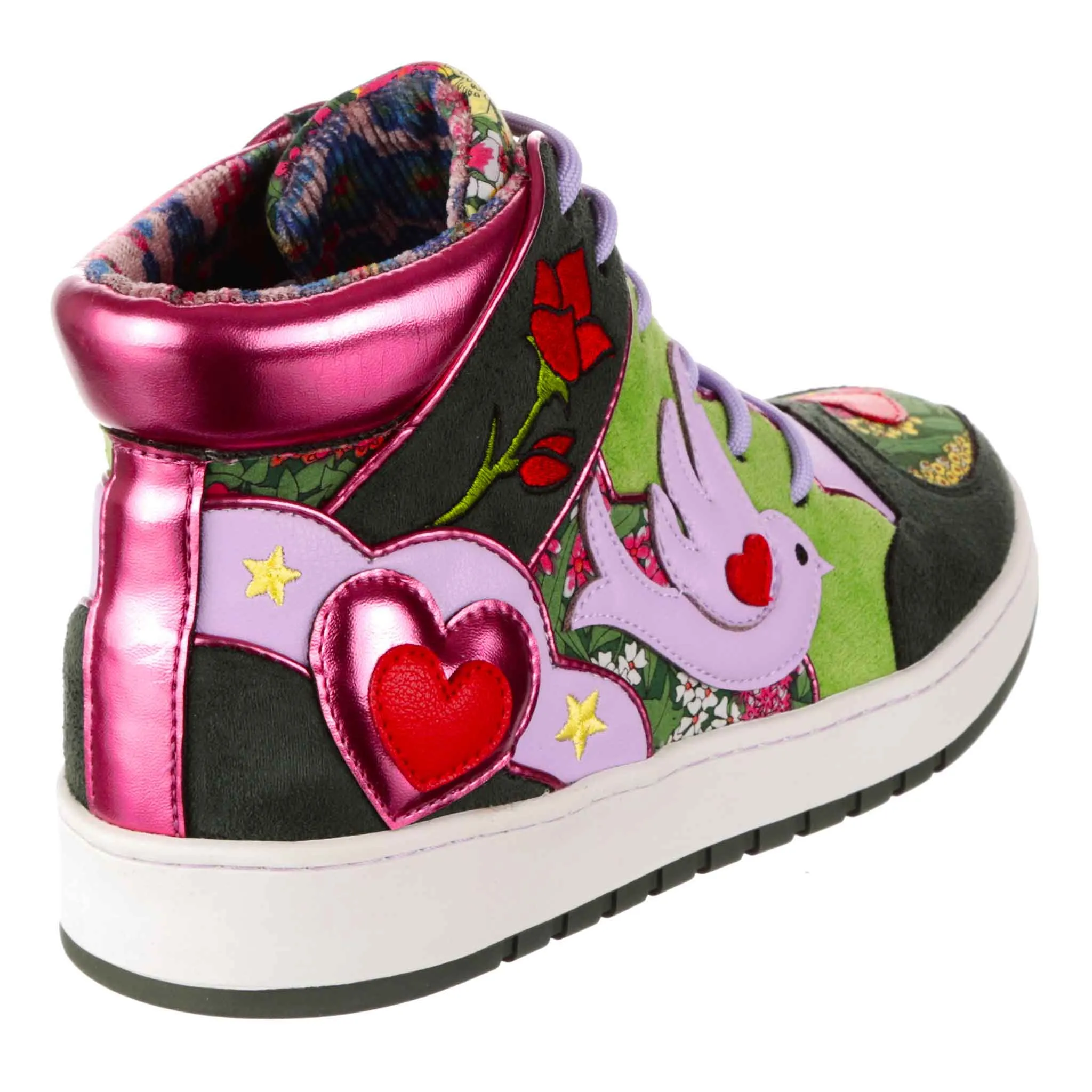 Irregular Choice Women's 4656 07 High Skies High Top Sneakers Green Multi