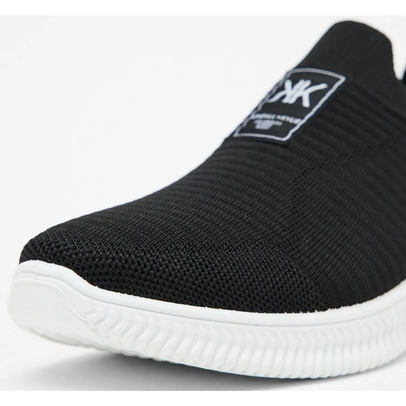 KENDALL   KYLIE Eyana Black White Womens Mesh Slip On Trainers
