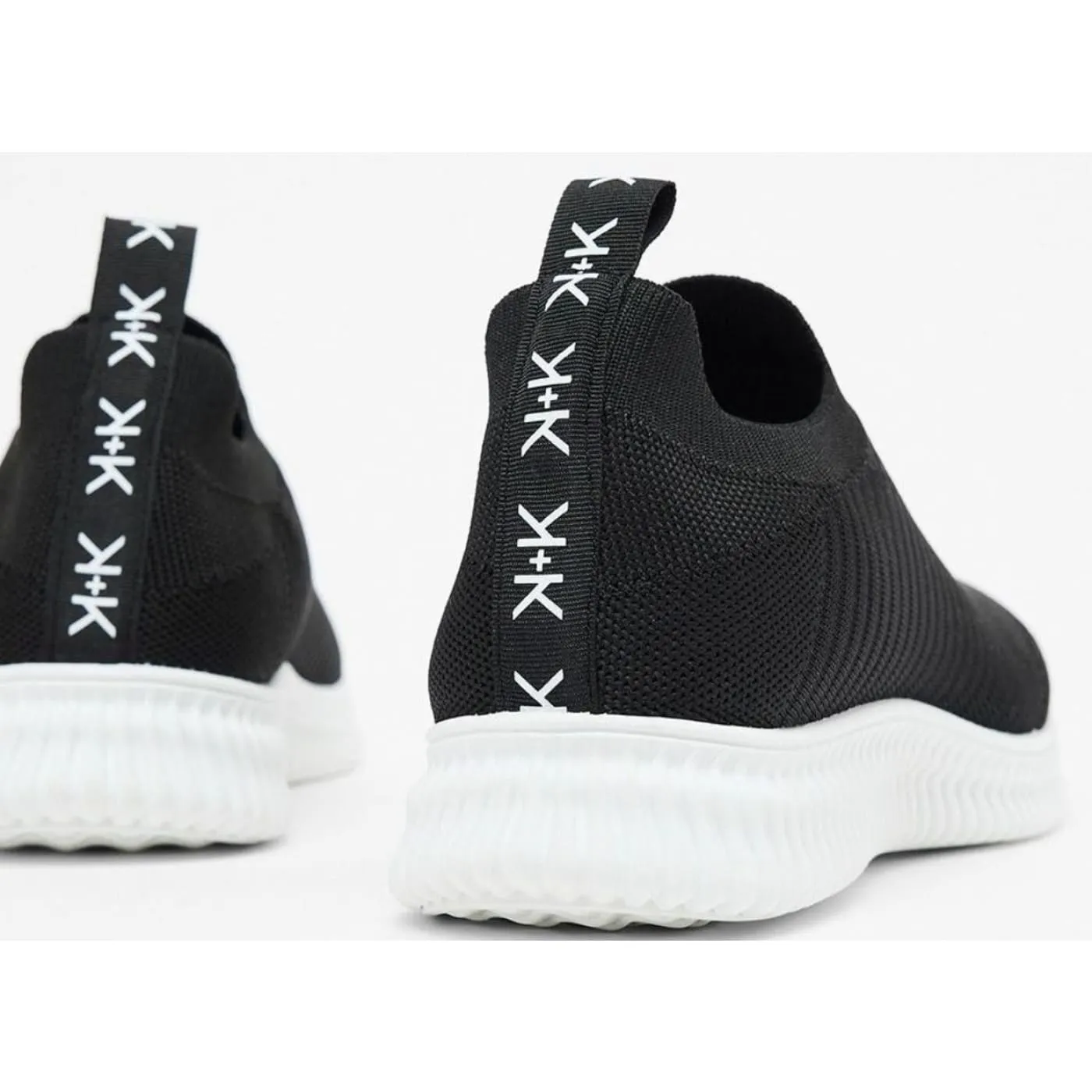 KENDALL   KYLIE Eyana Black White Womens Mesh Slip On Trainers