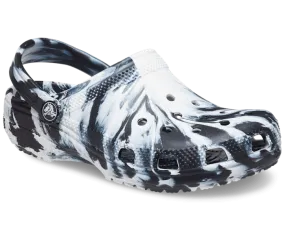 Kids' Classic Marbled Clog - Black/White
