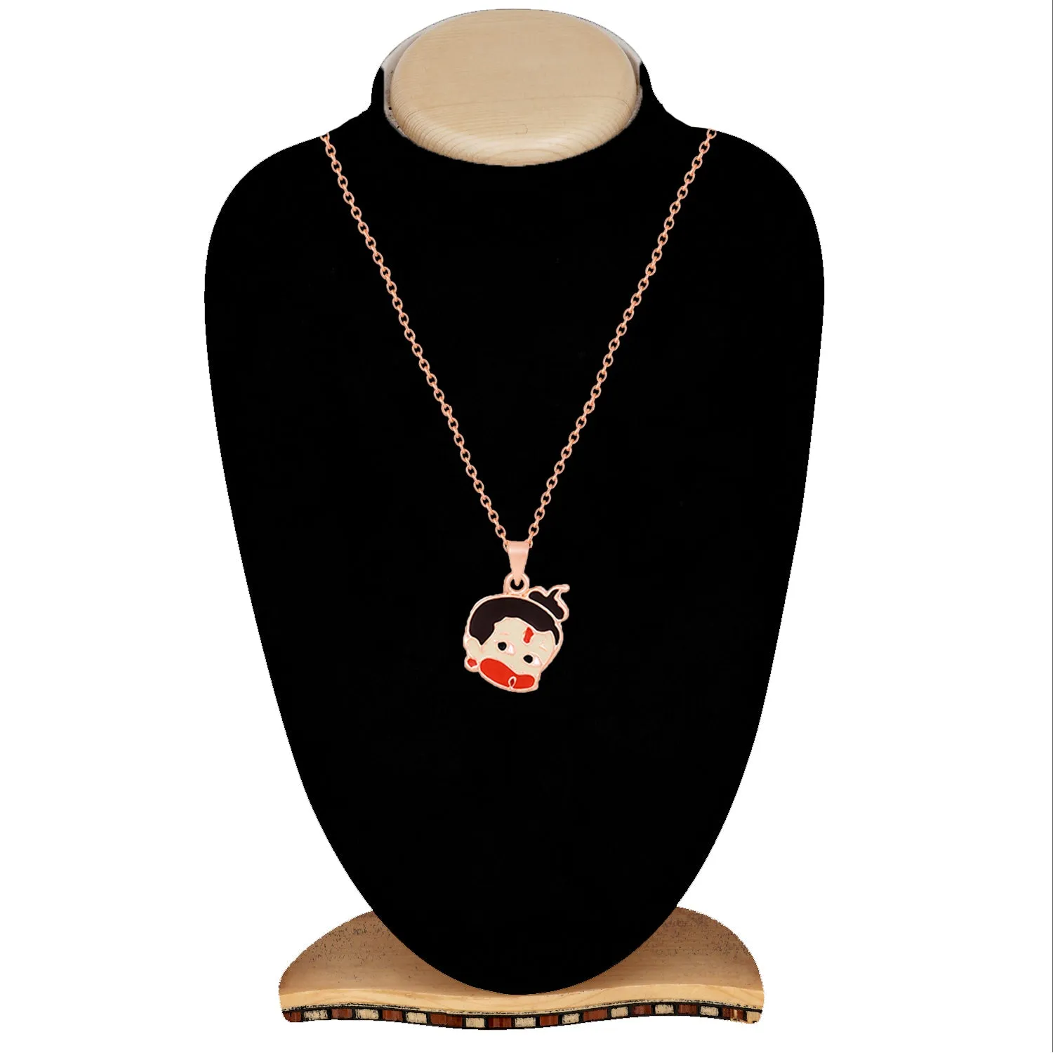 Meena Work Bal Hanuman Kids Pendant with Chain