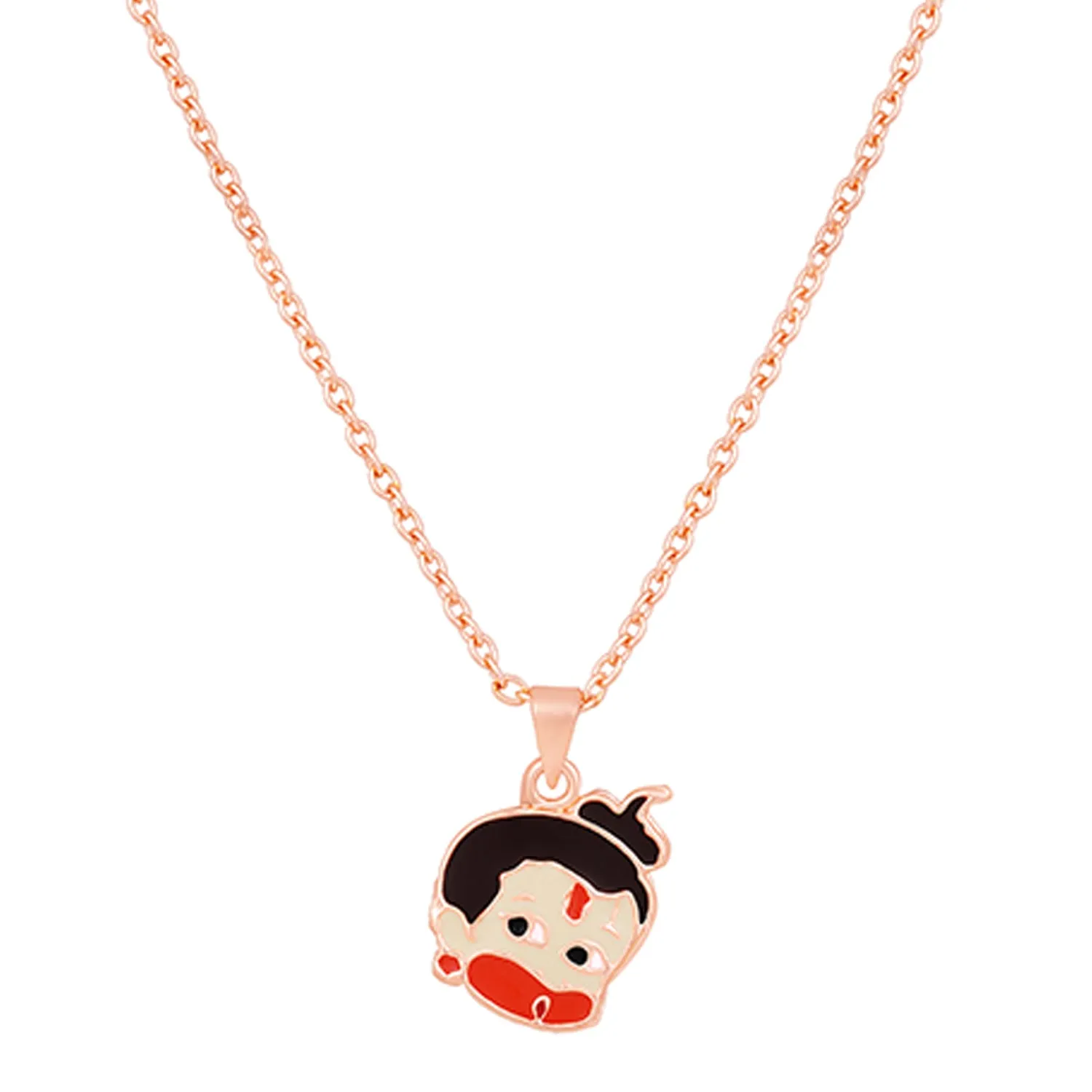Meena Work Bal Hanuman Kids Pendant with Chain