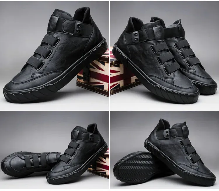 Men's Leather Shoes - Korean Trend, Comfortable Loafer, British Fashion High-Top Sneakers, New Moccasins Zapatos De Hombre