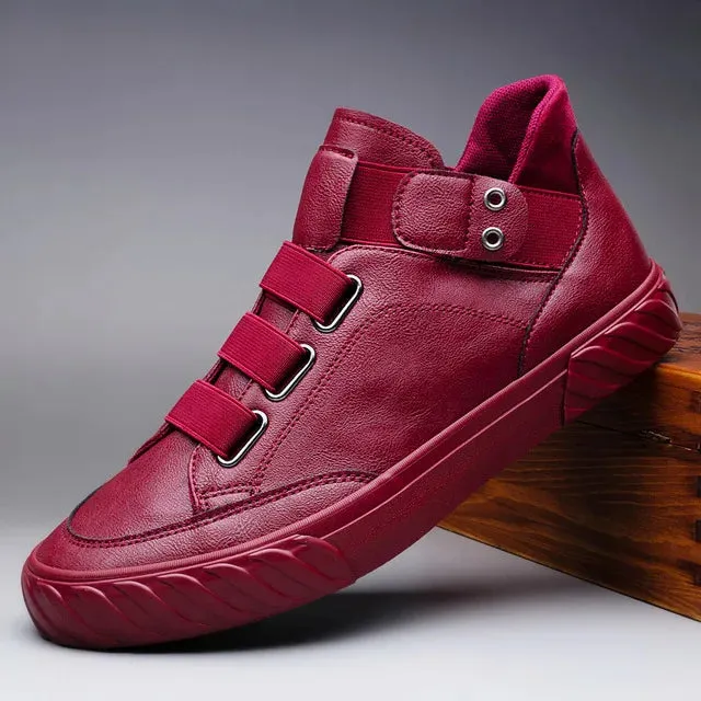 Men's Leather Shoes - Korean Trend, Comfortable Loafer, British Fashion High-Top Sneakers, New Moccasins Zapatos De Hombre