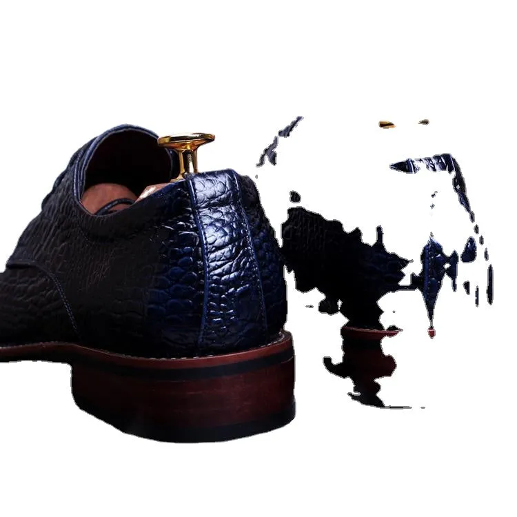 Men's pointed leather shoes Business dress Men's shoes lace