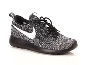 Nike Women's Roshe Run Flyknit Running Trainers 704927, Black/White