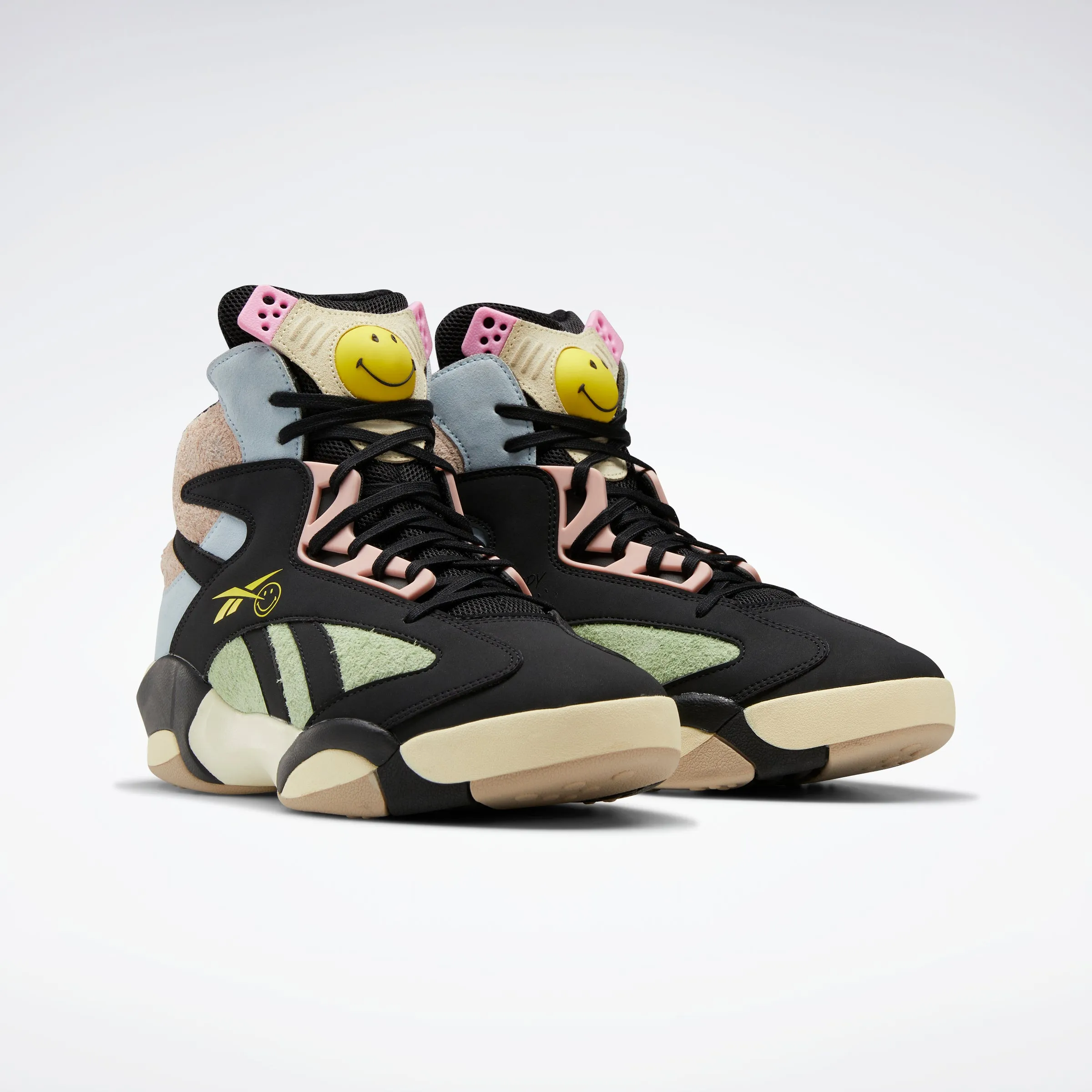 Reebok Footwear Men Smiley Shaq Attaq Shoes Cblack/Dreblu/Stiyel