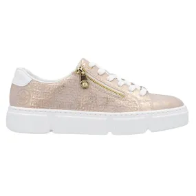 Rieker Ladies Trainers - N5917-90 - Rose Gold
