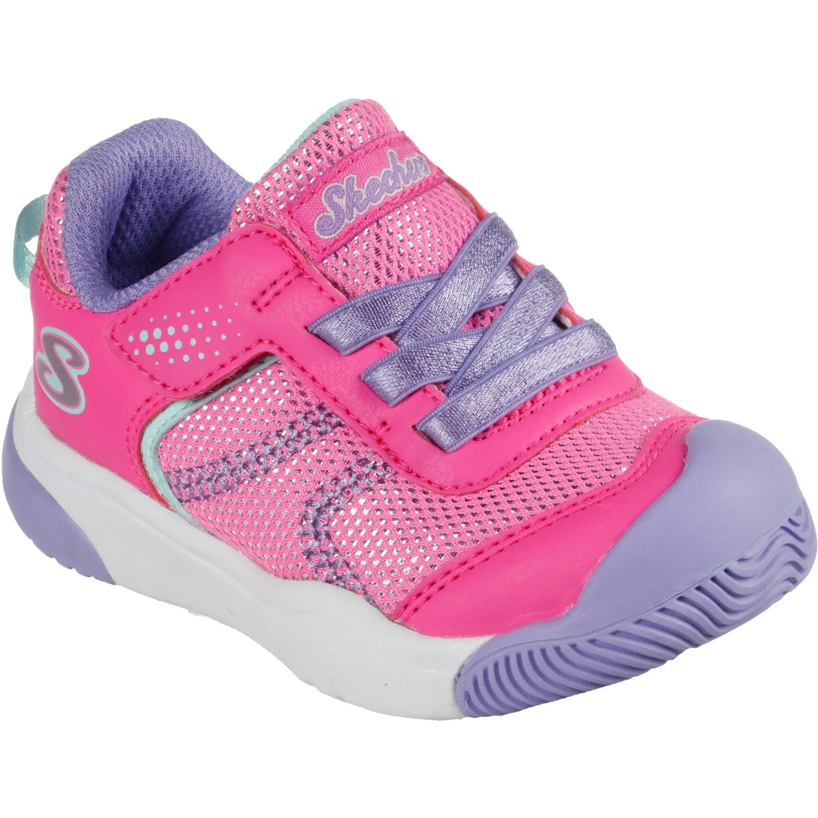 Skechers Infant Girls Mighty Toes Sole Steppers Trainers - Pink