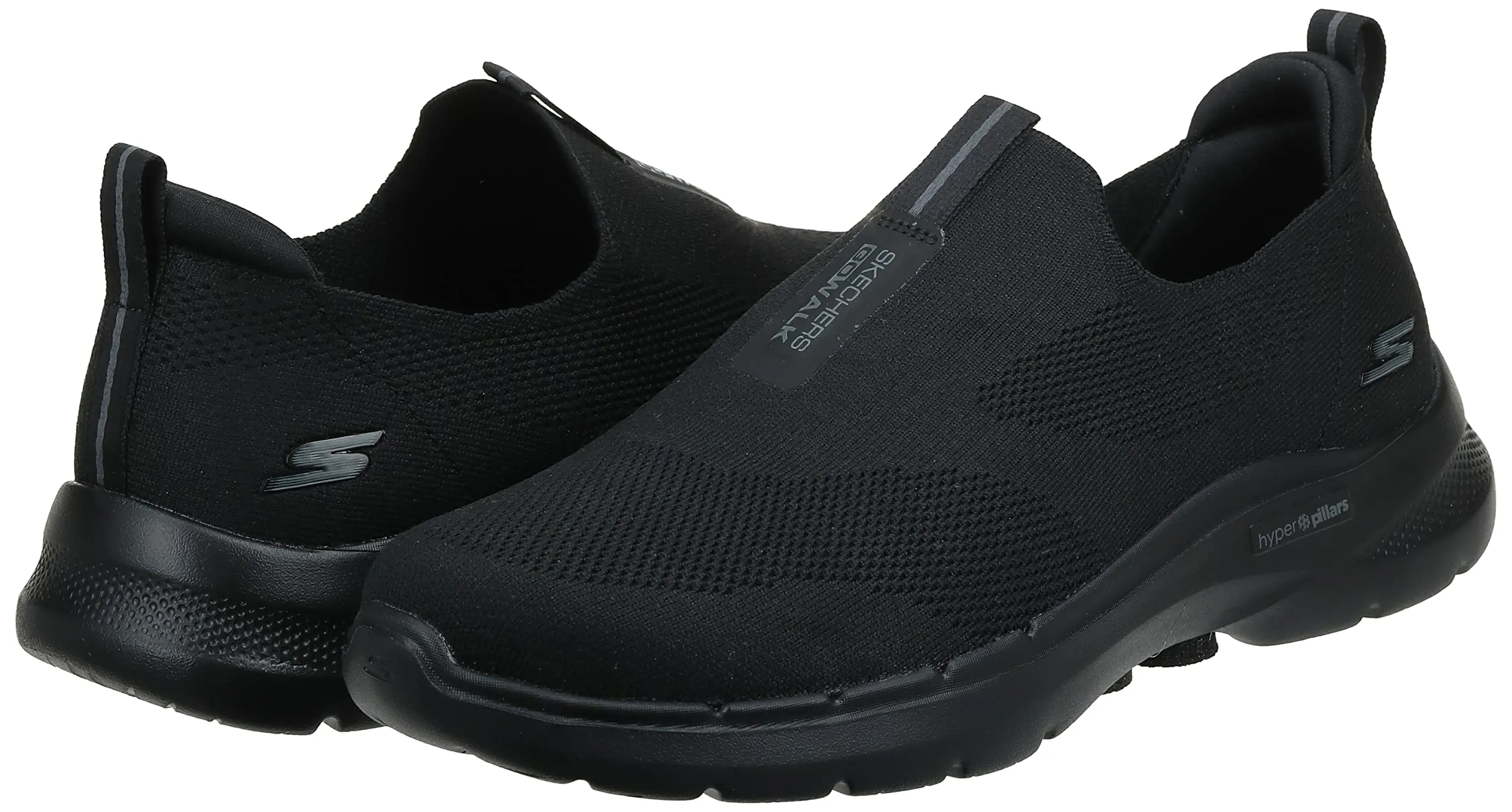 Skechers Men's Gowalk 6-Stretch Fit Slip-On Athletic Performance Walking Shoe, Black, 10.5