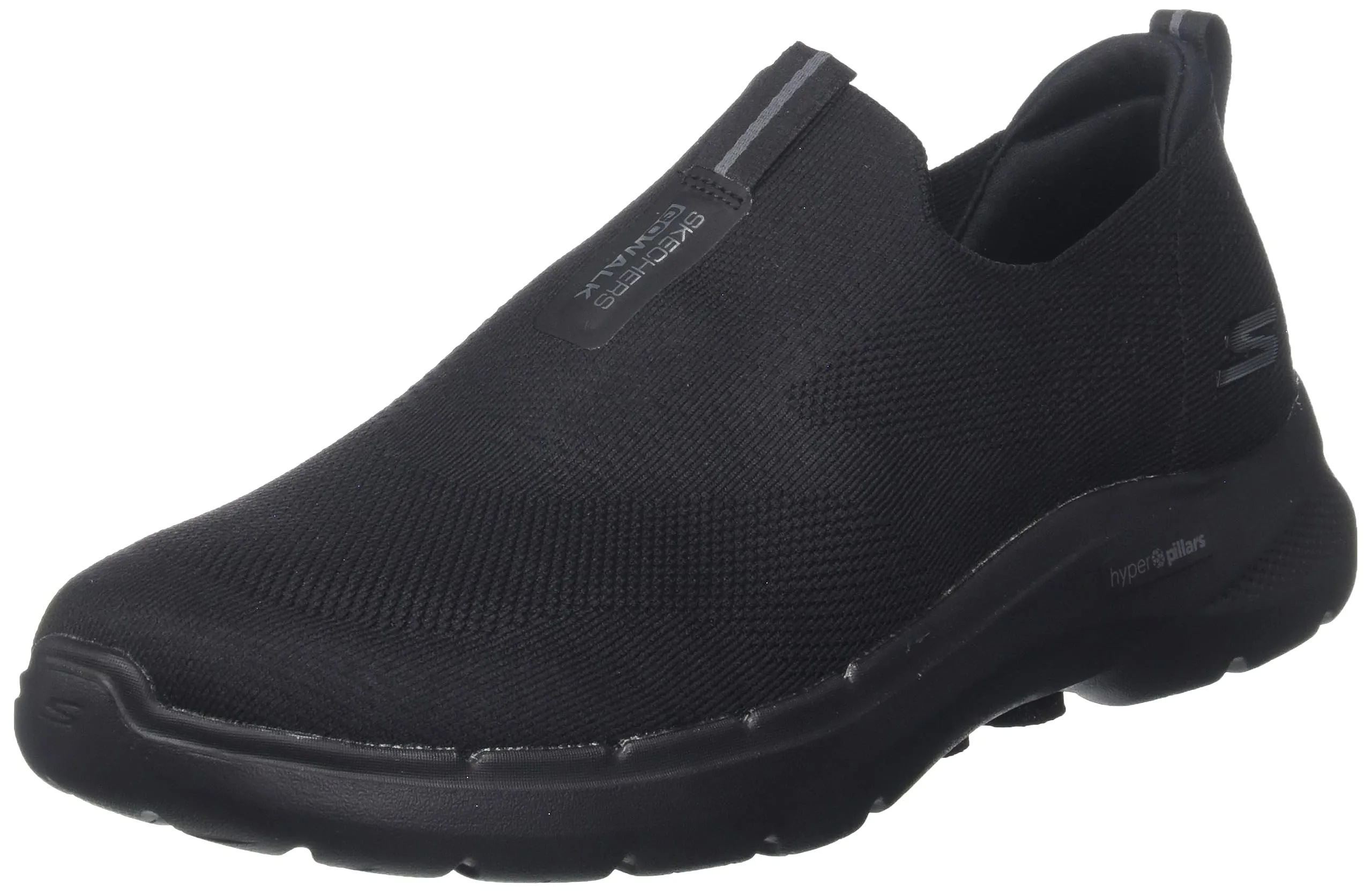 Skechers Men's Gowalk 6-Stretch Fit Slip-On Athletic Performance Walking Shoe, Black, 10.5