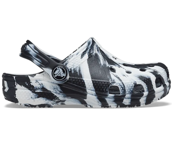 Toddler Classic Marbled Clog - Black/White